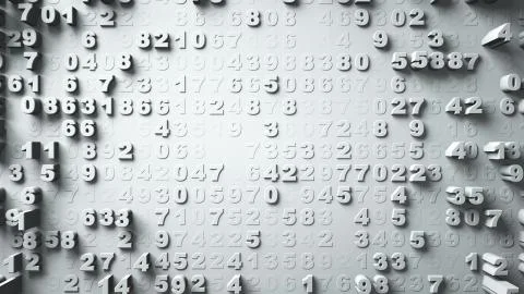 Abstract Numbers Random Motion Stock Illustration