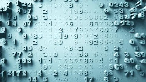 Abstract Numbers Random Motion Stock Illustration