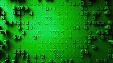 Abstract Numbers Random Motion Stock Illustration