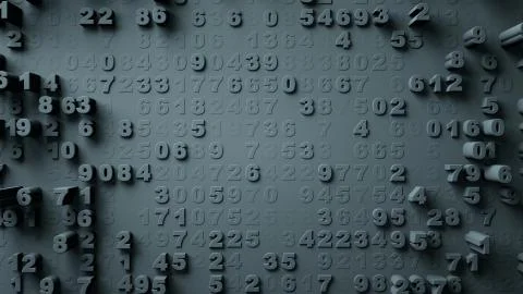 Abstract Numbers Random Motion Stock Illustration