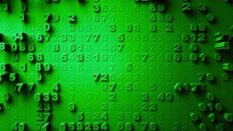 Abstract Numbers Random Motion Stock Illustration