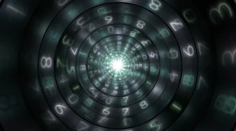 Abstract Numbers Technology Tunnel Background Stock Footage 46056461