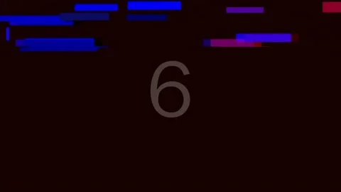 Abstract numeral nine visualization on solid black screen | Count concept g.. Stockbeeldmateriaal 342204638
