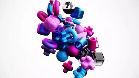 Abstract Object Animation – Futuristic 3D Motion Background Stock Footage 316413247
