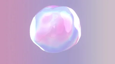 Abstract object shape with holographic gradient futuristic bg Stock Footage 335399387