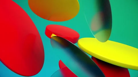 Abstract objects floating up in zero gravity background animation. Stock-Footage 288036112