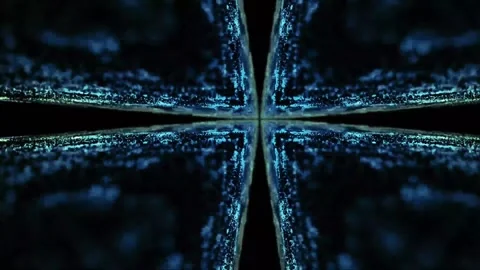 Abstract observing blue particles dark background Stock-Footage 260178029