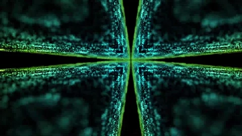 Abstract observing green particles background Video stock 251989498