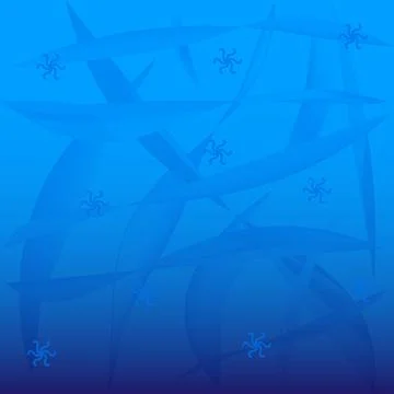 Abstract ocean background on blue Stock Illustration