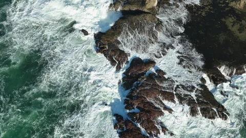 Abstract Ocean Foam Pattern and Water Texture Stock Footage 340122797