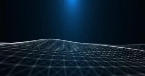 An abstract ocean with a surface of intertwined dots and lines 332 Stock Footage 311857117