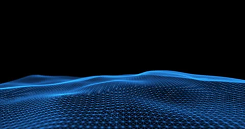 An abstract ocean with a surface of intertwined dots and lines 331 Stock Footage 311857418