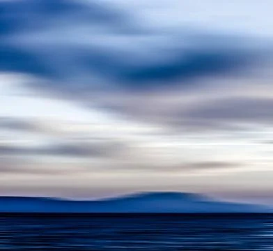 Abstract ocean wall decor background, long exposure view of dreamy mediter... Stock Photos