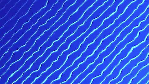Abstract ocean wave animation on dark blue background, animated wavy pattern Stock Footage 296258621