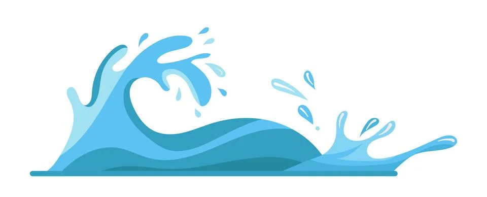 Abstract ocean wave design featuring fluid and dynamic water movement in a .. Illustrazione stock
