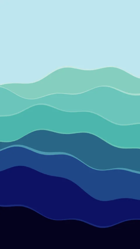 Abstract Ocean Waves Background with Layered Blue Sea Gradient Видео 334029123