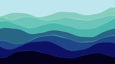 Abstract Ocean Waves Background Loop Calm Blue Sea Motion 動画素材 334029077