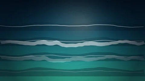 Abstract ocean waves motion background with horizontal lines and light effect Stock Footage 346541654