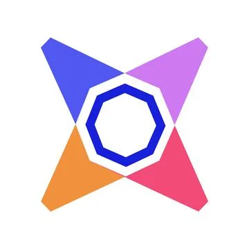 Abstract octagon icon vector logo template illustration design Stock-Illustration