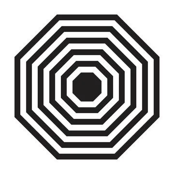 Abstract octagon  lines vector geometric shape for logo, web, print and modern Stock Illustration