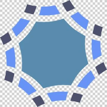 Abstract Octagonal Networking Logo. Stock Illustration