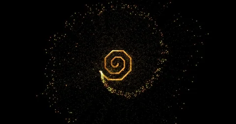 Abstract octagonal star dust twisted spiral background Stock Footage 122969744