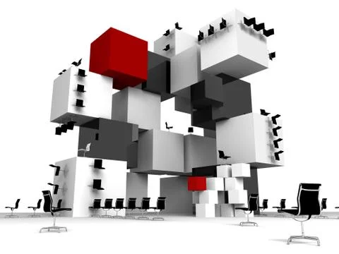 Abstract office Stock Illustration