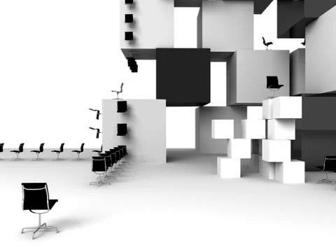 Abstract office Stock Illustration