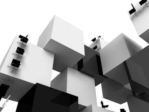 Abstract office Stock Illustration