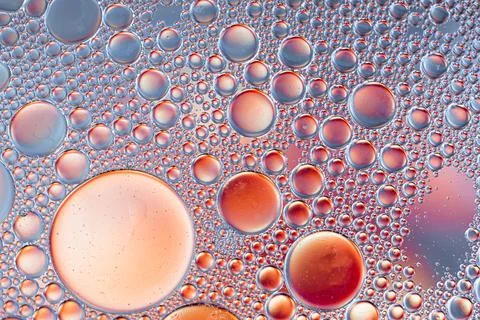 Abstract oil bubbles colored background Fotos de archivo
