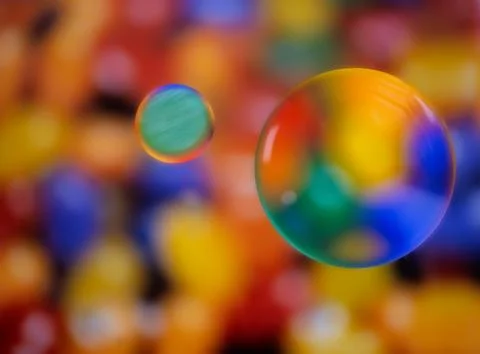 Abstract Oil Bubbles Stock Photos