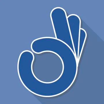 Abstract  OK hand symbol Stock Illustration