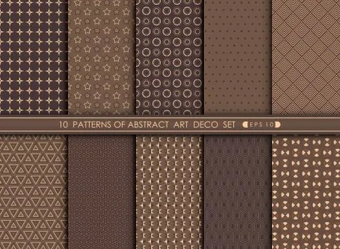 Abstract old art deco pattern geometric design background. Stock Illustration