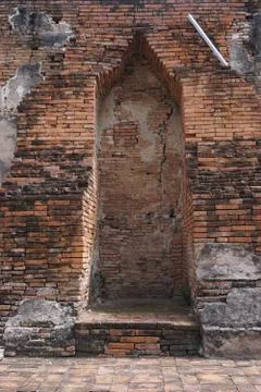 Abstract old brick wall for background used Stock Photos