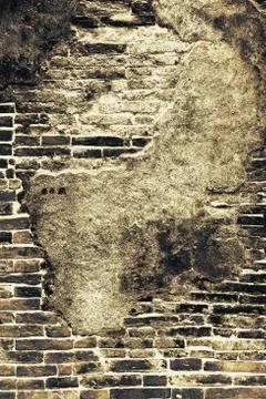 Abstract old brick wall for background used Stock Photos