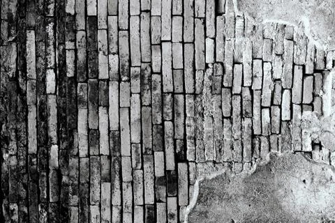Abstract old brick wall for background used Stock Photos