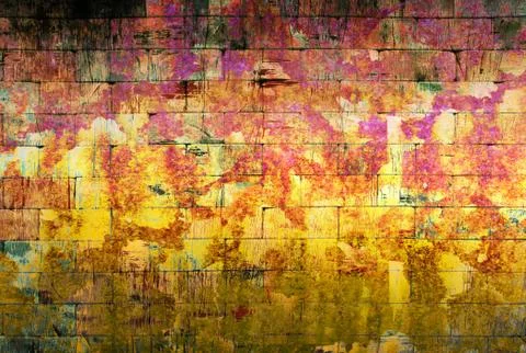 Abstract the old grunge wall for background Stock Illustration