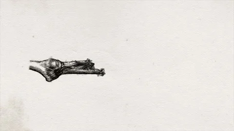 Abstract Old Science Human Arm Drawing Background Animation Stock-Footage 143842716