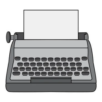 Abstract old typewriter Stock Illustration