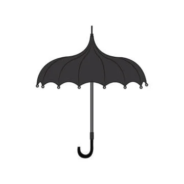 Abstract old umbrella Stock Illustration