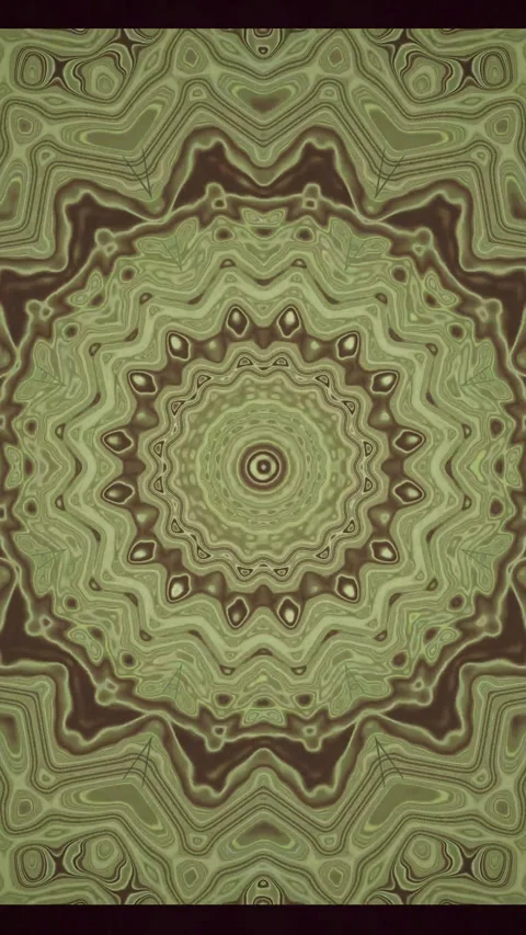 Abstract olive green and brown psychedelic tunnel creates a seamless video .. Stock Footage 321566046
