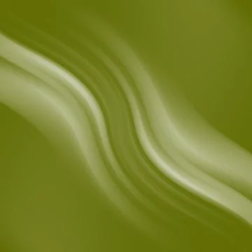 Abstract Olive Green Fluid Wave Background with Soft Gradients Stock Illustration