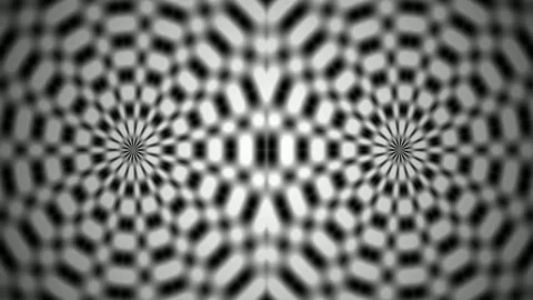 Abstract Op Art Concentric Circle Pattern Background Loop Stock Footage 336770438