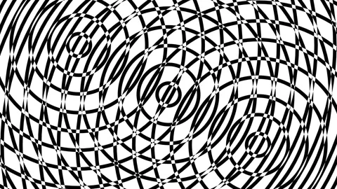 Abstract Op Art Concentric Ripple Loop. Stock Footage 339446039