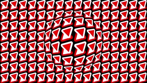 Abstract Op Art Triangles Pattern Spherical Distortion Background Loop Stock Footage 337837685