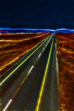 Abstract open freeway illustration Stock Illustration