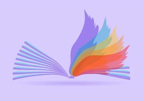 Abstract opened book Stock Illustration