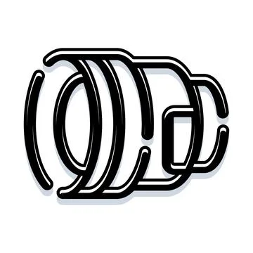 Abstract optic lens icon creating visual effect Stock Illustration