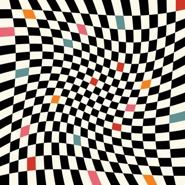 Abstract optical checkerboard patterned background Stock Illustration