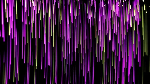 Abstract optical data line technology background with a stream of yellow Stock Footage 243004846